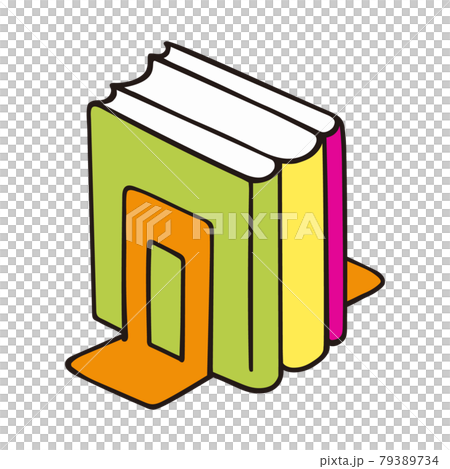 机の上で垂直に立てられた本のイラスト 机の上で垂直に立てられた本のイラスト 79389734