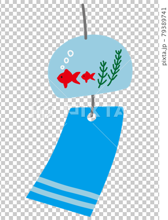 One wind chime with two goldfish One wind chime with two goldfish 79389741