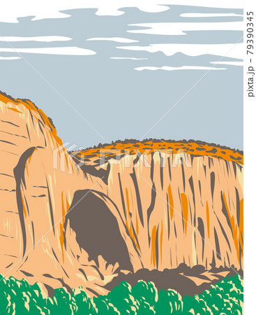 La Ventana Natural Arch Within El Malpais National Monument Located in New Mexico USA WPA Poster Art 79390345