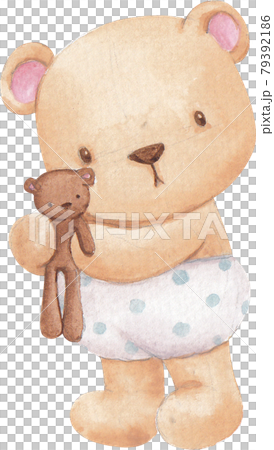Cute bear character watercolor Cute bear character watercolor 79392186