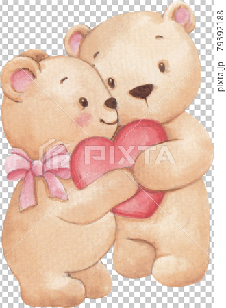 Cute bear character watercolor Cute bear character watercolor 79392188
