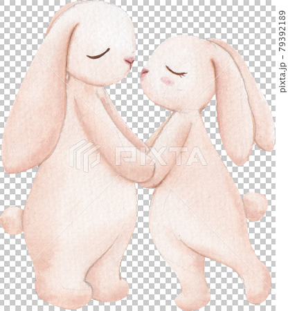 Cute rabbit character watercolor Cute rabbit character watercolor 79392189