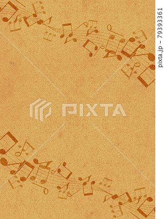 音符模様のあるコルクボードのイラスト no.04 79393361