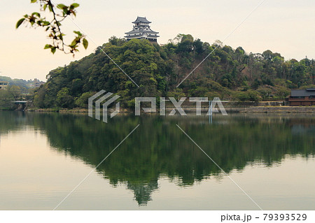 木曾川の川面に映る犬山城 木曾川の川面に映る犬山城 79393529