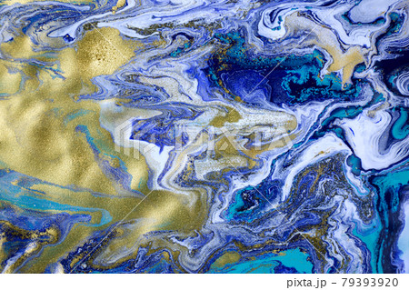 Marbled blue abstract background. Liquid marble pattern. Marbled blue abstract background. Liquid marble pattern. 79393920