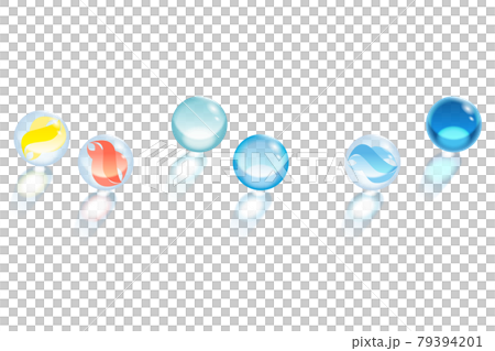 カラフルなビー玉のイラスト 79394201