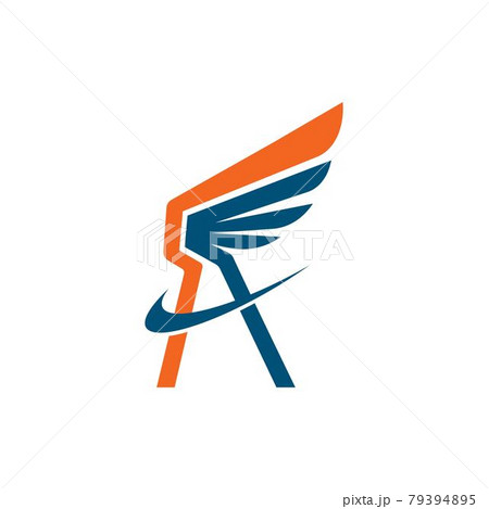 wings a letter logo concept icon vector illustration 79394895