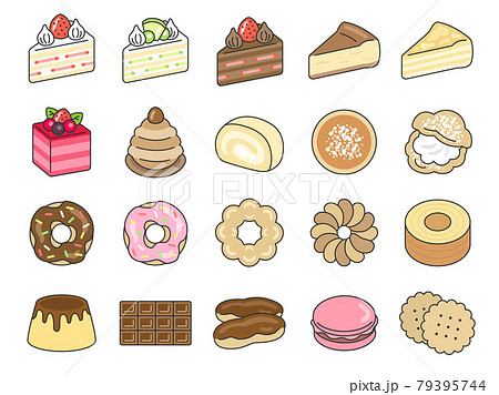 スイーツのイラストセット スイーツのイラストセット 79395744