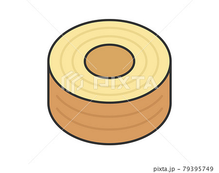 バームクーヘンのイラストのイラスト素材
