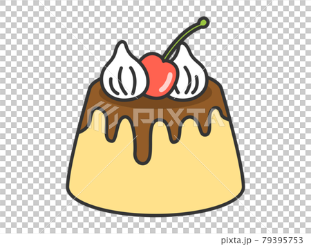 Illustration of pudding a la mode 79395753