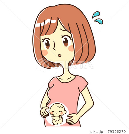 Pregnant baby baby breech birth illustration - Stock Illustration  [79396270] - PIXTA