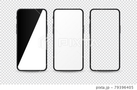 Vector illustration of smartphones with a blank display. 79396405