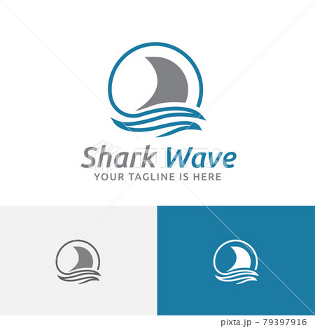 Shark Fin Fish Wave Ocean Wildlife Circle Logo Shark Fin Fish Wave Ocean Wildlife Circle Logo 79397916
