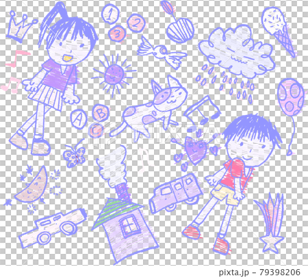 Children's graffiti cute various sets Children's graffiti cute various sets 79398206