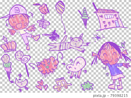 兒童塗鴉可愛各種套裝 兒童塗鴉可愛各種套裝 79398215