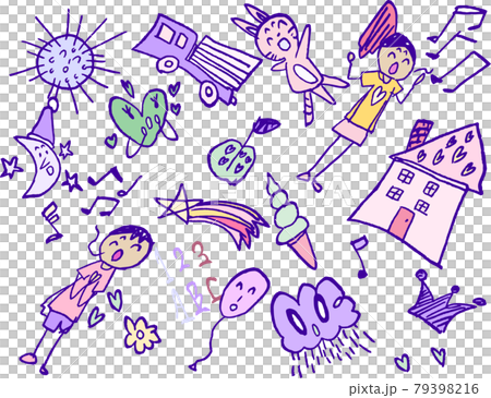 兒童塗鴉可愛各種套裝 兒童塗鴉可愛各種套裝 79398216