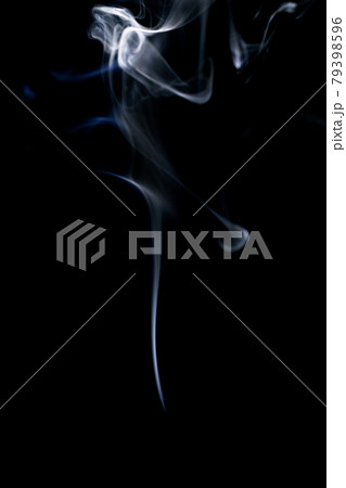 Vapor line. White smoke, Blur abstract fog or steam mist cloud isolated on black background. For warm hot food, boil water smoke concepts. Vapor line. White smoke, Blur abstract fog or steam mist cloud isolated on black background. For warm hot food, boil water smoke concepts. 79398596