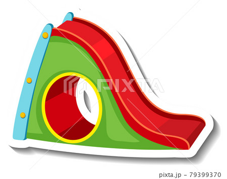 A sticker template with a slide playground equipment A sticker template with a slide playground equipment 79399370