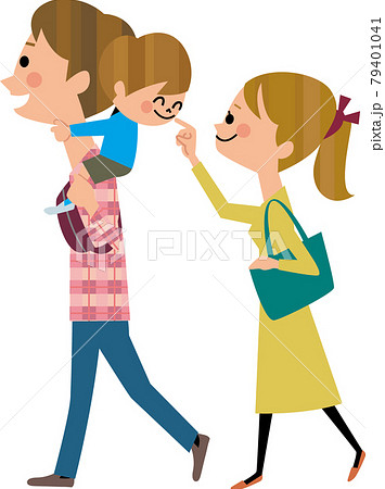 家族　お出かけ 79401041