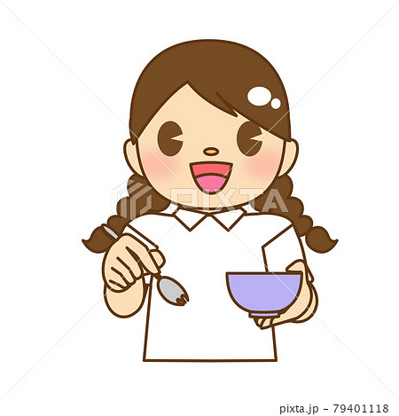 女の子 食事 女の子 食事 79401118
