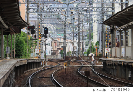 能勢電鉄　多田駅構内 79401949