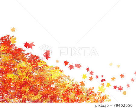 和を感じるイラスト 秋 紅葉 背景素材のイラスト素材