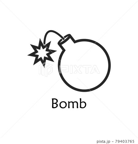 Bomb Line Icon. Editable Vector EPS Symbol Illustration. 79403765
