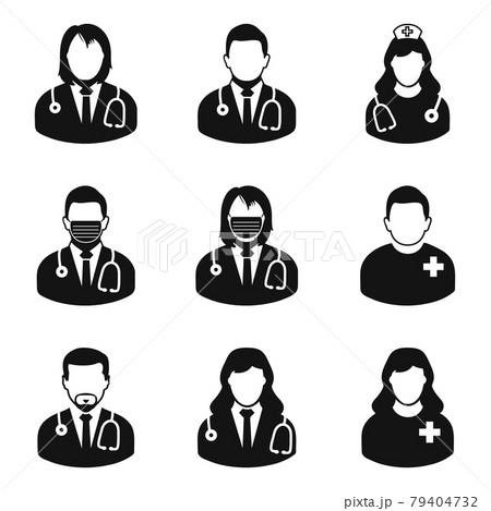 Medical Stuff Icon Set. Editable Vector. 79404732