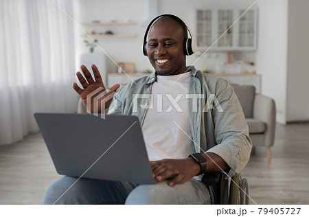 Covid-19 quarantine, meeting, video call from clinic or rehabilitation center Covid-19 quarantine, meeting, video call from clinic or rehabilitation center 79405727