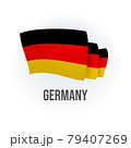 Germany vector flag. Bended flag of Germany, realistic vector illustration 79407269