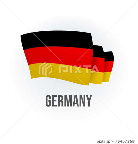 Germany vector flag. Bended flag of Germany, realistic vector illustration Germany vector flag. Bended flag of Germany, realistic vector illustration 79407269