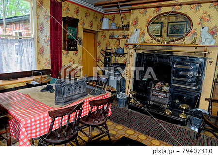 Interior of an old english house - Beamish Village - United Kingdom Interior of an old english house - Beamish Village - United Kingdom 79407810