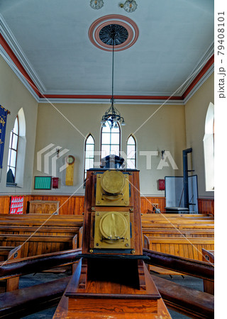 Old vintage church interior in Beamish Village - United Kingdom Old vintage church interior in Beamish Village - United Kingdom 79408101