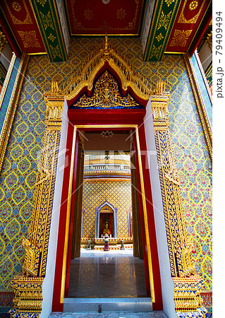 Wat Ratchabophit Temple at Bangkok Thailand 79409494