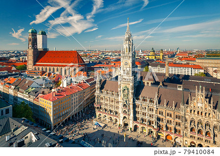Aerial view of Munchen at sunny day Aerial view of Munchen at sunny day 79410084