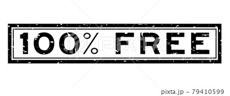 Grunge black 100 percent word square rubber seal stamp on white background Grunge black 100 percent word square rubber seal stamp on white background 79410599