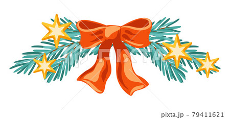 Merry Christmas decoration design. Holiday illustration in vintage style. 79411621