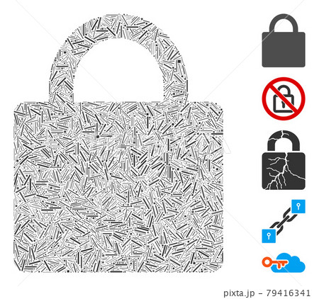 Hatch Lock Icon Vector Mosaic Hatch Lock Icon Vector Mosaic 79416341