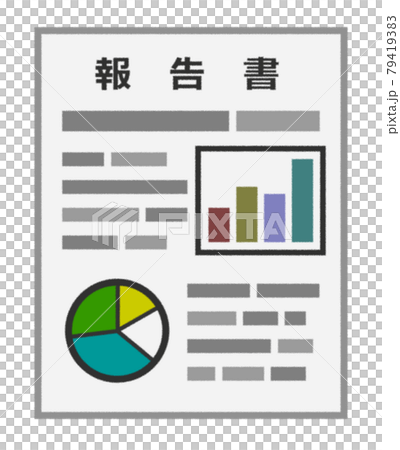 Detailed report illustration with graphs 79419383