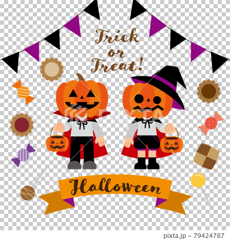 Children dressed up as Halloween 79424787