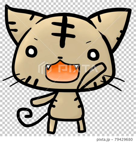 シンプルで可愛い虎猫のイラストのイラスト素材 シンプルで可愛い虎猫のイラストのイラスト素材