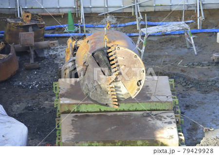 建築現場 基礎工事 アースドリルヘッド 建築現場 基礎工事 アースドリルヘッド 79429928