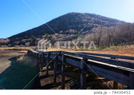 覚満淵 かくまんぶち 赤城山 湿原 小さな尾瀬 小尾瀬 覚満川の写真素材