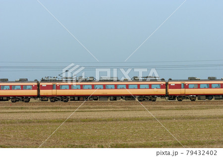 北陸本線　美川ー加賀笠間　JR西日本　485系　A01編成（京都）　⑧　モハ484-264　山側 79432402