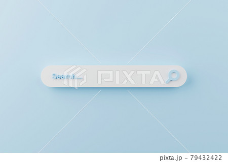Minimal style design search bar on light blue background 79432422