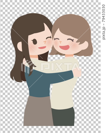 抱き合うレズビアンカップル 抱き合うレズビアンカップル 79433030