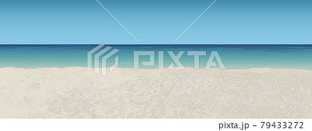 Summer Sandy Beach and Sea Horizon 79433272