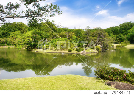 東京都　六義園　（りくぎえん）　中の島付近　特別名勝 79434571