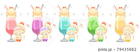 クリームソーダとクリームソーダ君　5色セット 79435662