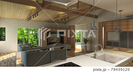 ナチュラルな広々としたLDK 79439120